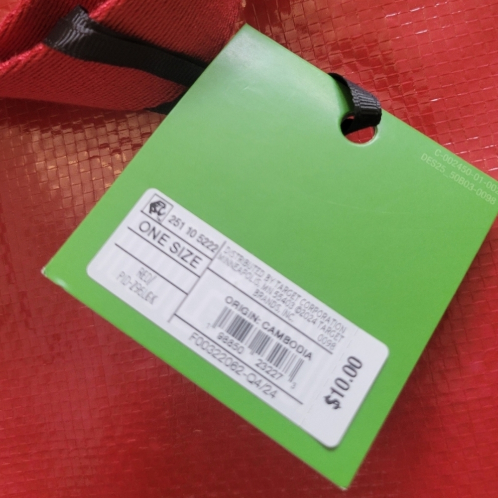NWT Kate Spade × Target Reusable Large Tote Bag Red & White Limited Edition NEW - Picture 10 of 11